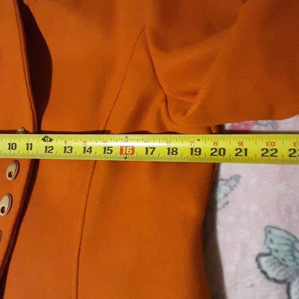 O ORDERPLUS Women's Coat Orange Size XL. - Picture 8 of 9